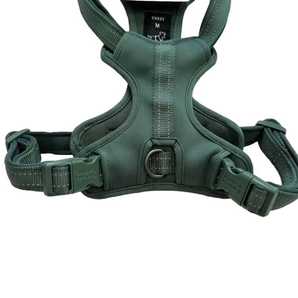Boots & Barkley Dog Harness Reflective Comfort Green Size Medium Up To 50 Pounds